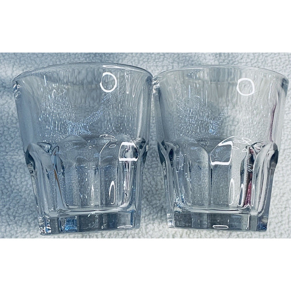 Lot of 2 Arcoroc USA Clear Glass 8 Panel Rocks Old Fashioned Cocktail Juice EUC - Picture 7 of 9